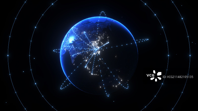 数据传输地球通信图片素材