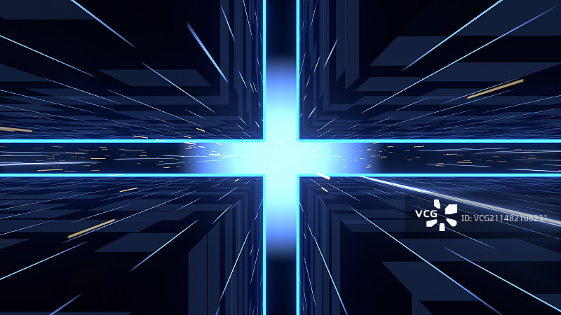 数字穿梭未来隧道图片素材