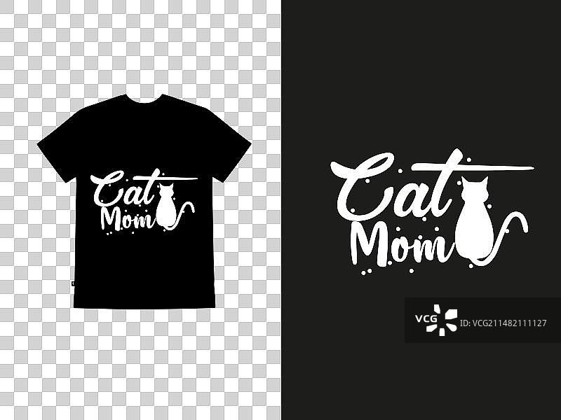 猫妈妈T恤设计图片素材