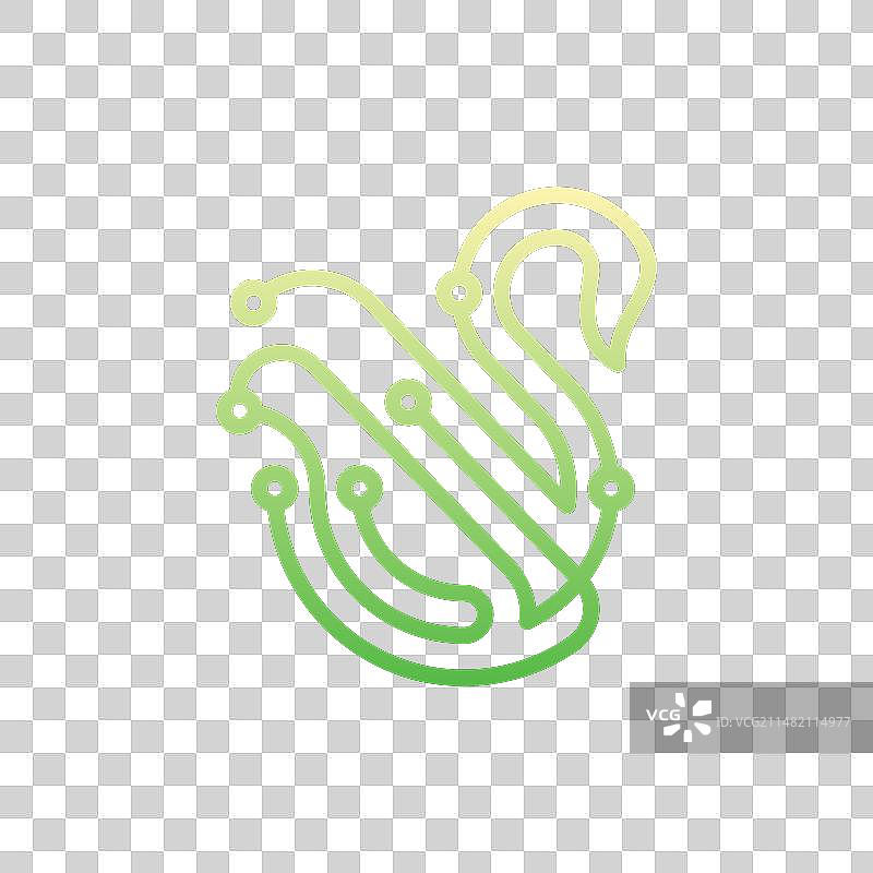 带有电路科技logo的鹅科技标志设计图片素材