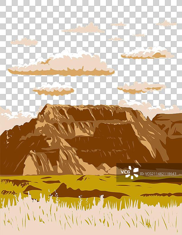 南达科他州西南部的荒地国家公园图片素材