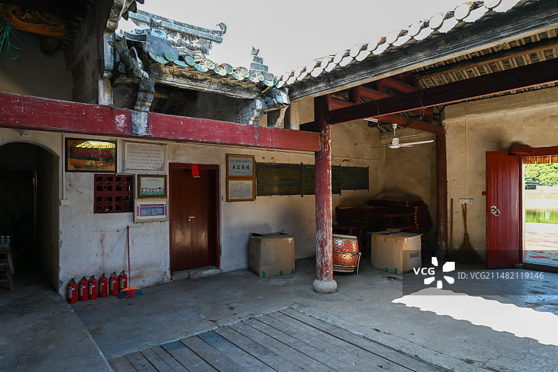 广东梅州蕉岭县客家围龙屋永富祖祠建筑图片素材