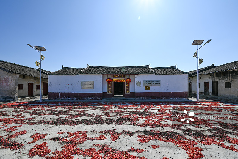 广东梅州蕉岭县客家围龙屋永富祖祠建筑图片素材