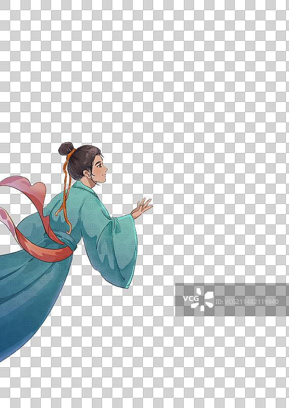 古风七夕唯美插画图片素材