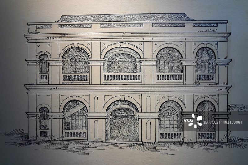 广州省港罢工纪念馆建筑图片素材