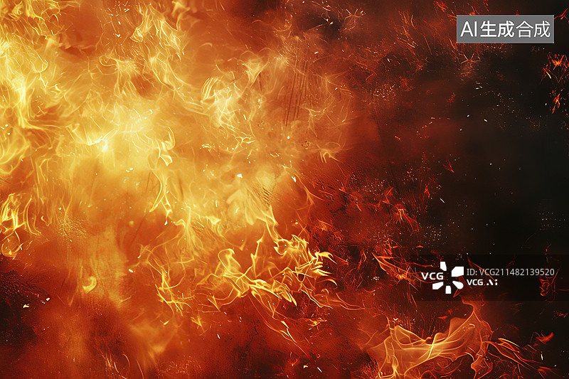 【AI数字艺术】火焰背景图片素材