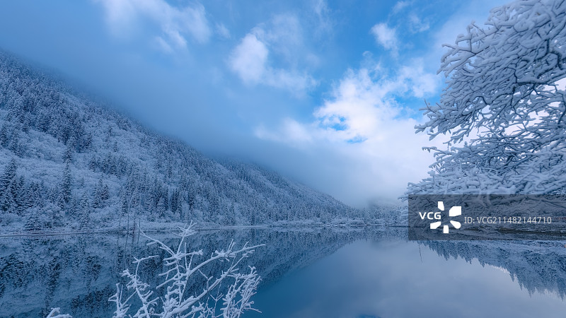 达古冰川图片素材