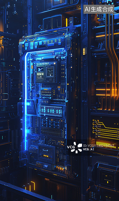 【AI数字艺术】计算机电缆全帧拍摄图片素材