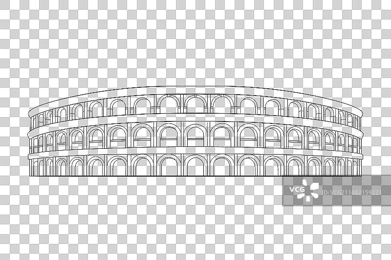 澳门渔人码头线稿图片素材