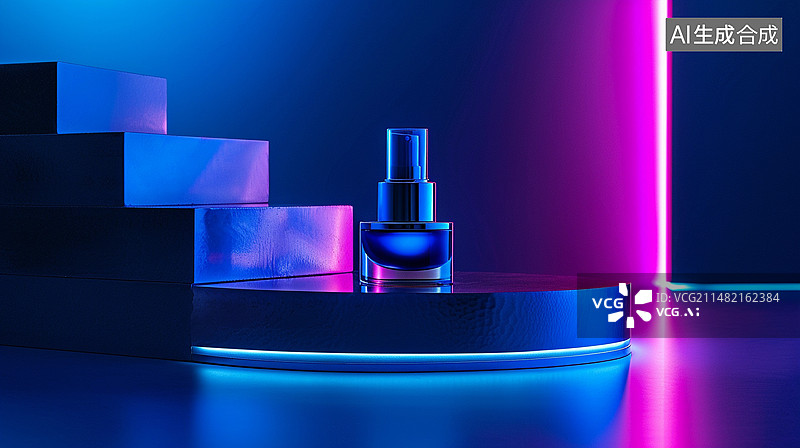 【AI数字艺术】化妆品展示台图片素材