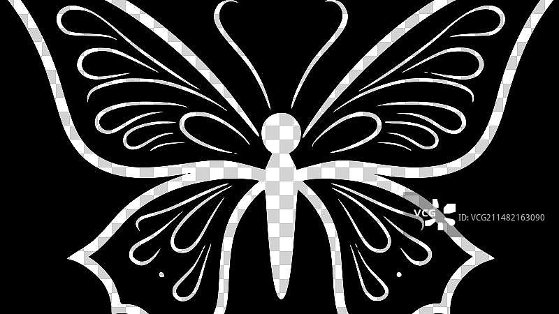 蝴蝶-极简主义和扁平的标志图片素材