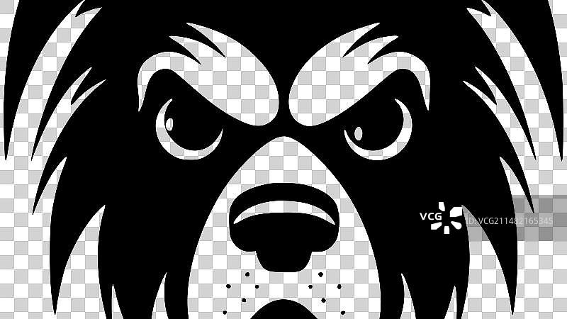 狗-黑白孤立的图标图片素材