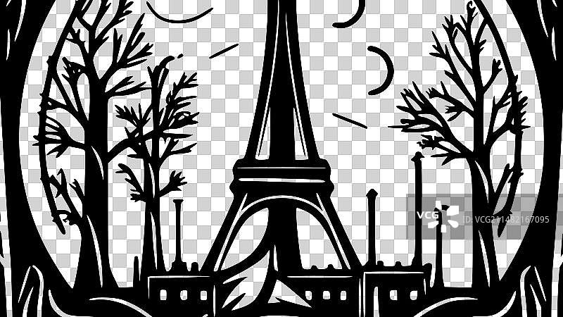 新艺术运动风极简剪影图片素材