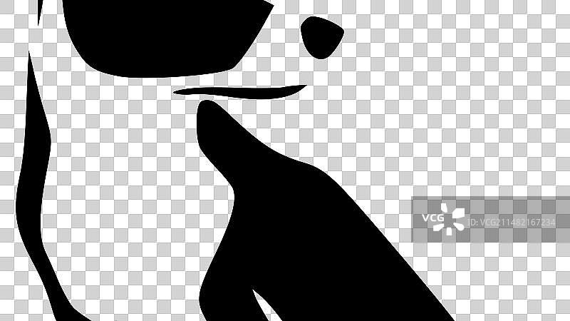 狗-极简主义和简单的轮廓图片素材