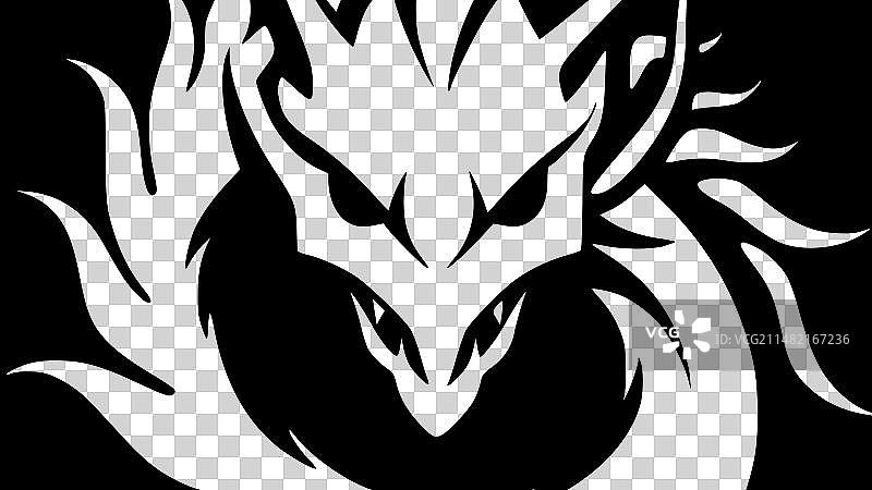 龙-极简和简单的轮廓图片素材