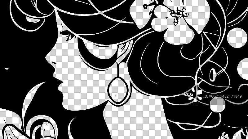 新艺术风格黑白隔离图标图片素材