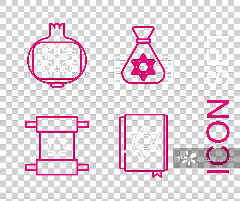 犹太律法书钱袋图片素材