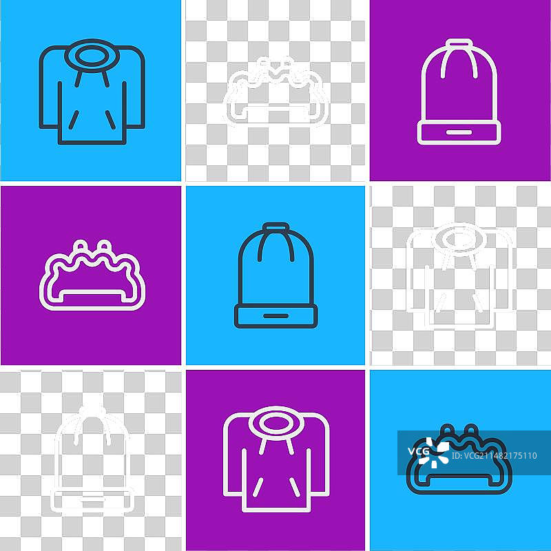 连帽衫冬帽指节铜套图标线条图标图片素材