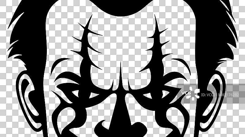 小丑 - 简约扁平风格Logo图片素材