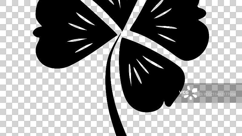爱尔兰主题黑白图标图片素材