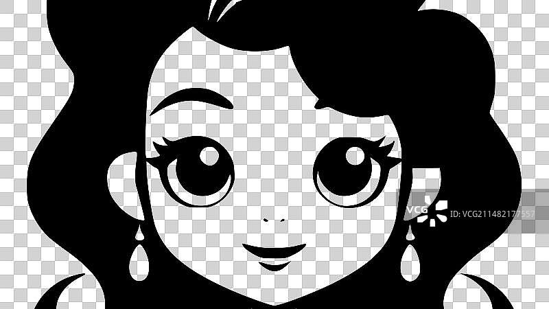 公主极简剪影图片素材