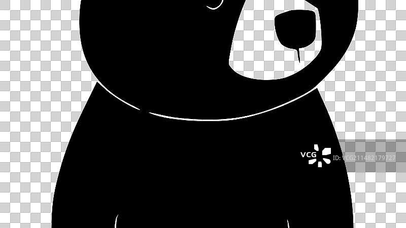 熊-极简主义和扁平的标志图片素材