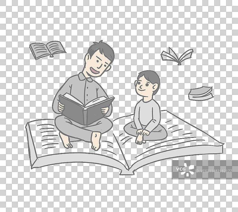睡前故事图片素材