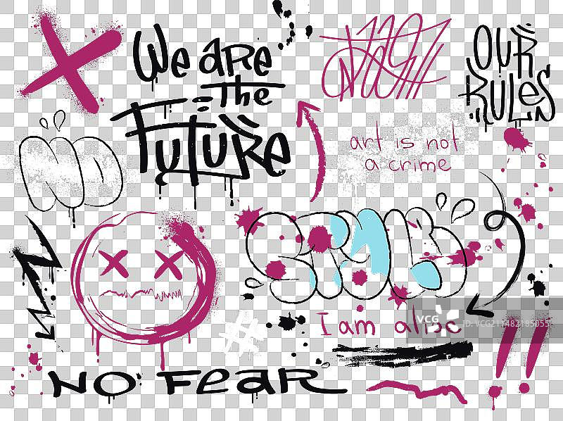 涂鸦墙面素材图片素材