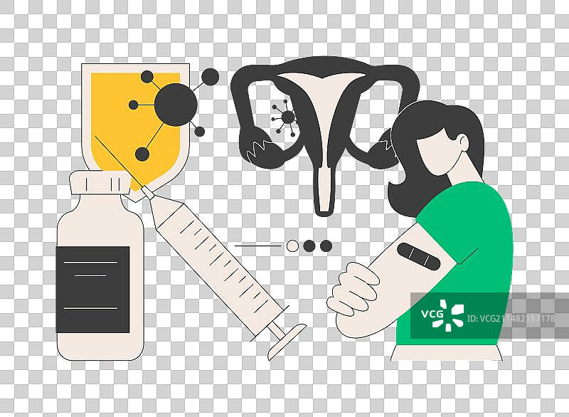 HPV疫苗接种概念图图片素材