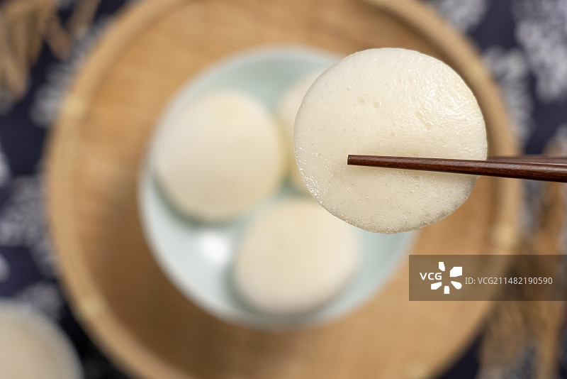 米馒头糕点点心美食特写浙江宁波特产图片素材