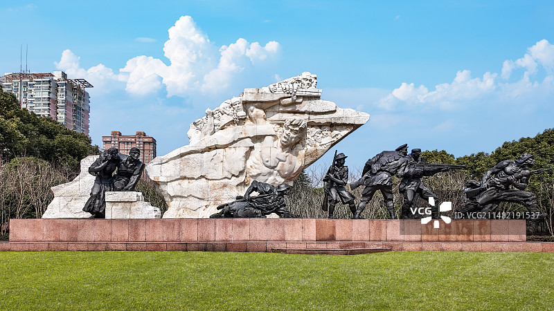 上海龙华烈士陵园雕塑图片素材