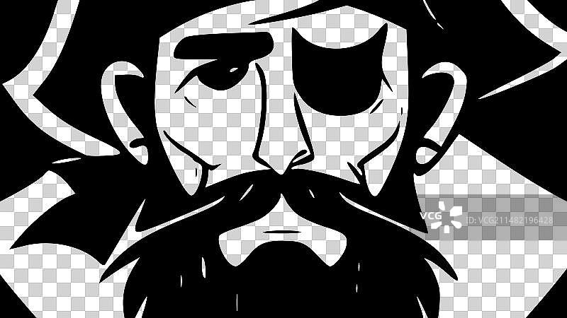 黑白海盗图片素材