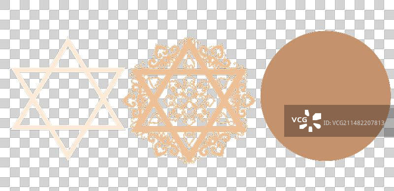 大卫之星多层墙面艺术装饰图片素材