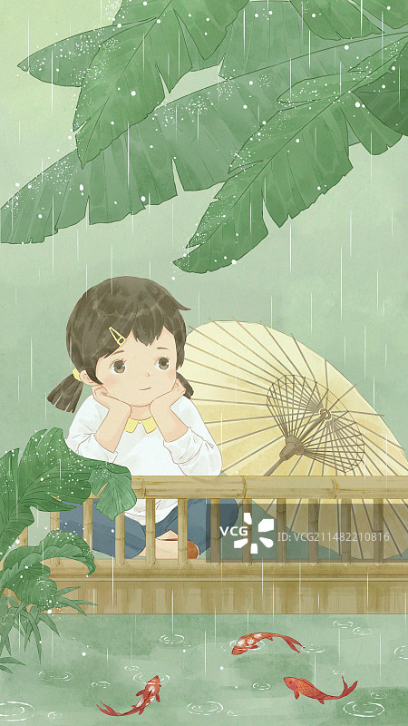 中国风雨水二十四节气海报图片素材