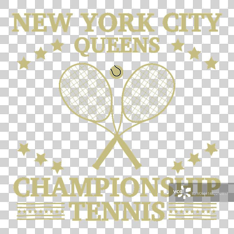 纽约网球锦标赛T恤设计图片素材
