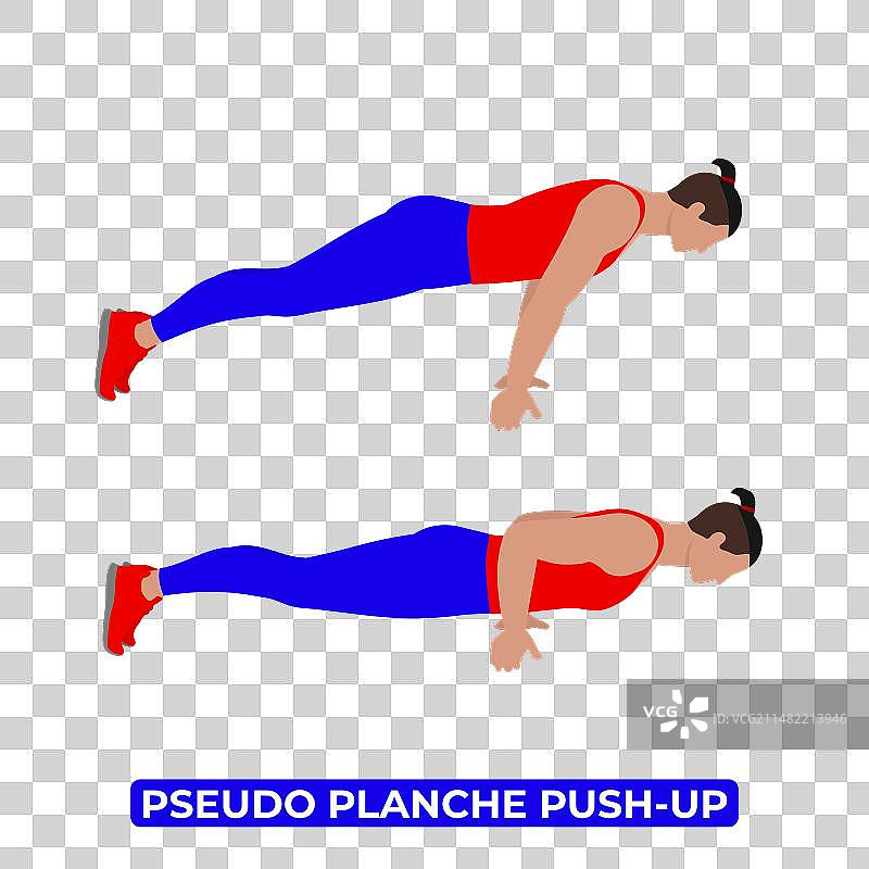 男人做伪平板俯卧撑胸部练习图片素材