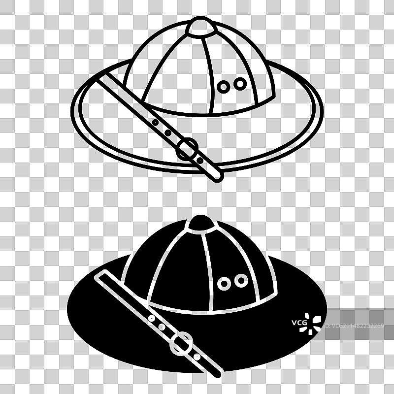 露营帽子非洲狩猎图标图片素材