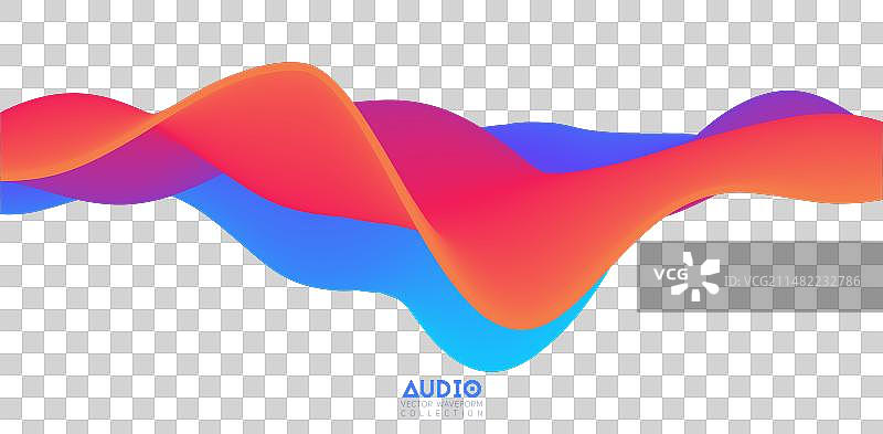 3D彩色实体声波可视化图片素材