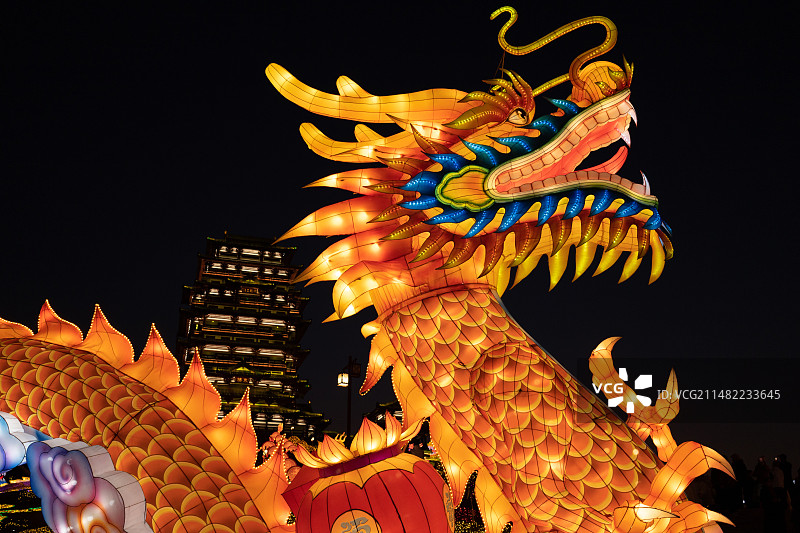 宜宾东楼春节生肖龙年灯会图片素材