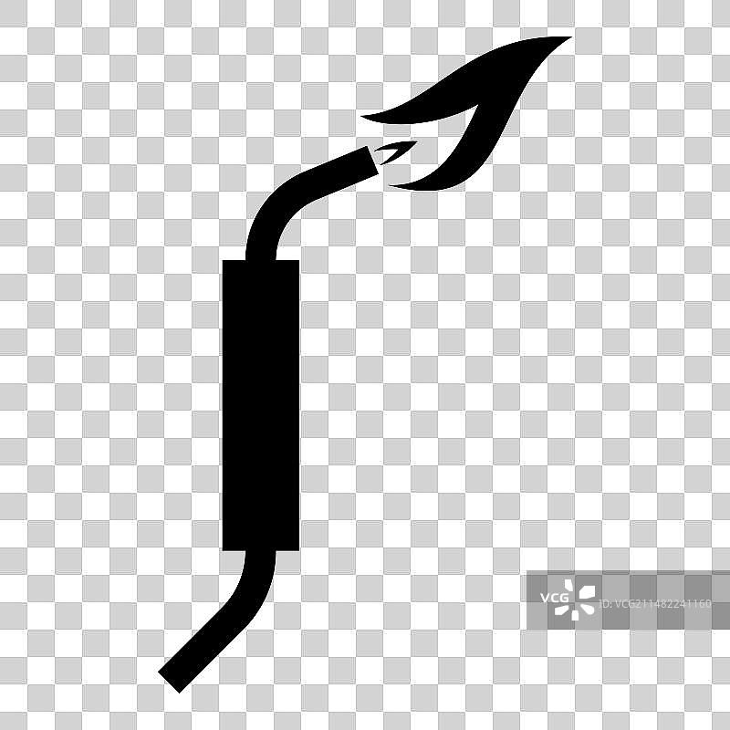 带火焰的工业用燃气喷灯图片素材