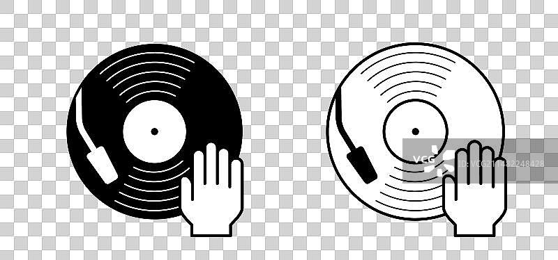 黑胶唱片DJ符号音乐唱片专辑图片素材