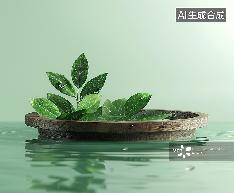 【AI数字艺术】白色背景下盆栽植物的特写镜头图片素材