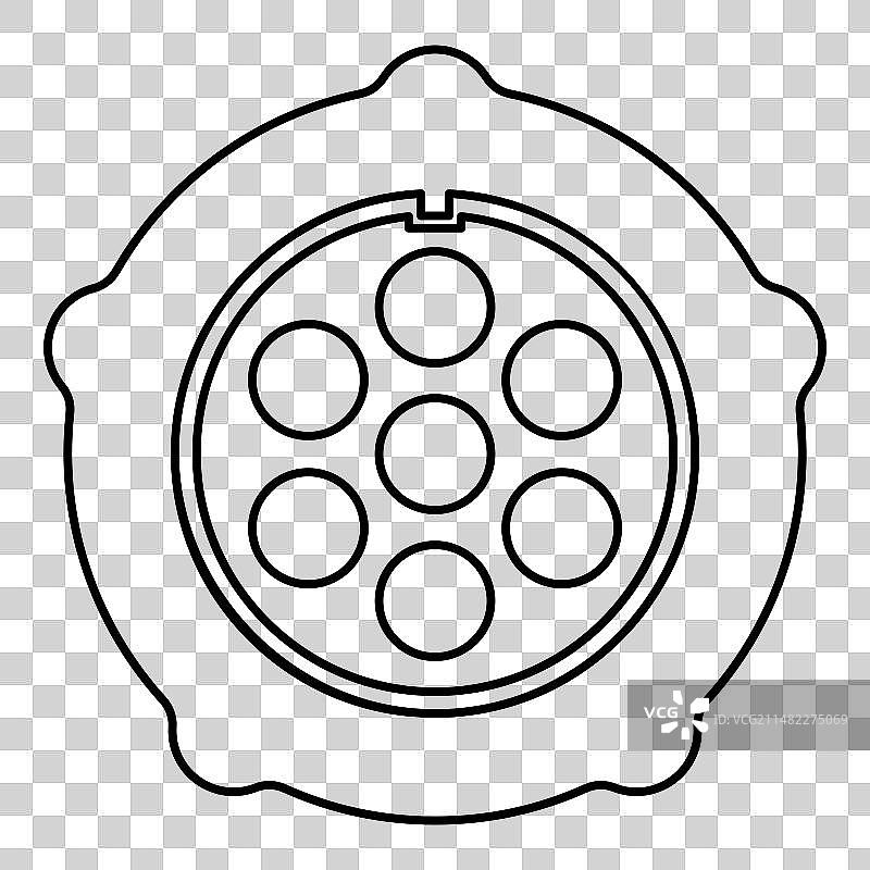 绞肉机绞盘装置的篦子图片素材