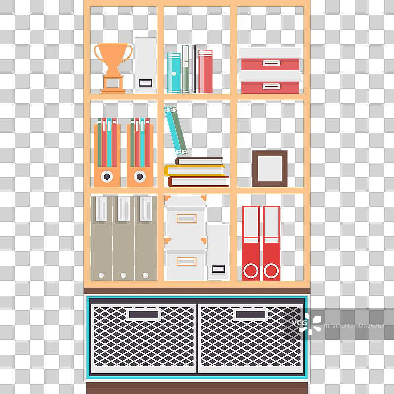 档案柜文件存储家具图标图片素材