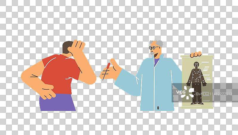 针灸医生和男病人图片素材