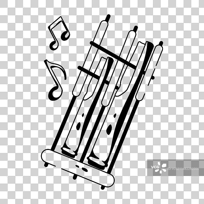 印尼竹筒琴图片素材