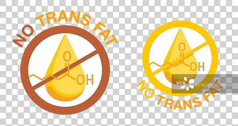 无反式脂肪有机健康食品标签图片素材