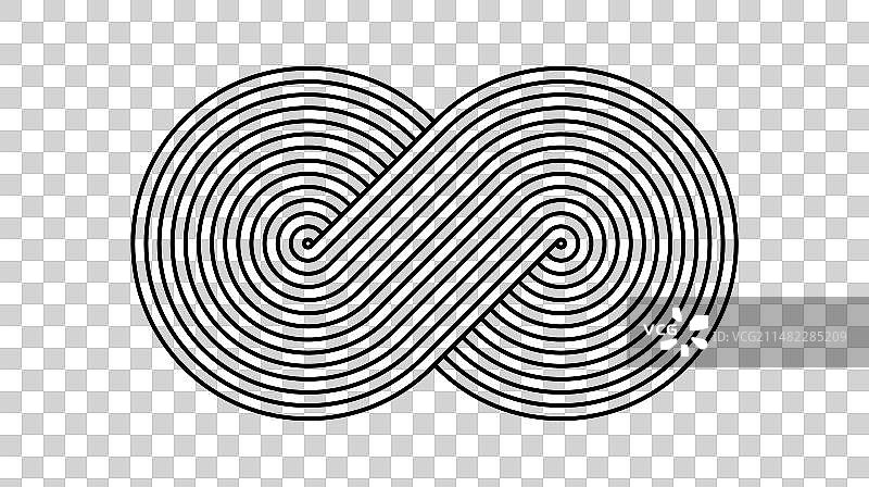 无限线条莫比乌斯环标志图片素材