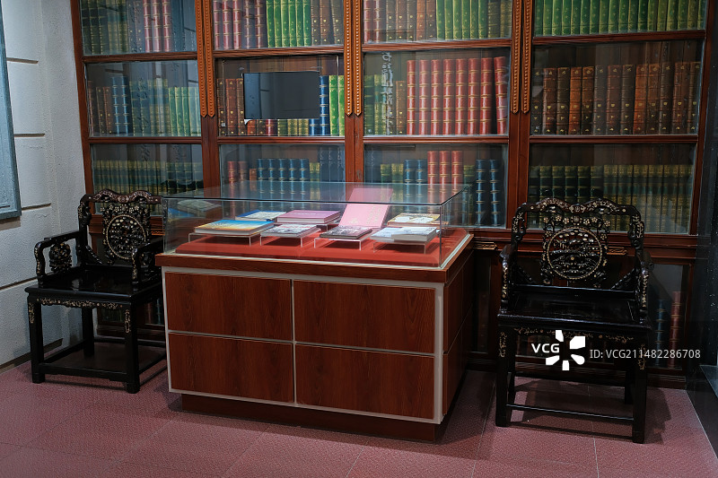 厦门集美，陈文确陈文史陈列馆书房图片素材