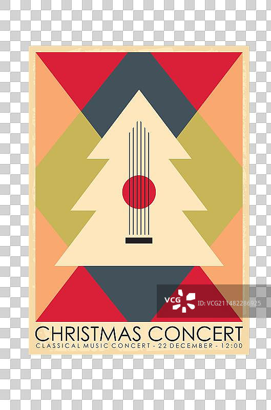 圣诞音乐会的抽象几何概念图片素材